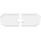 Ekena Millwork Emerald Architectural Grade PVC Ceiling Medallion, 24"W x 12"H x 3"ID x 8 1/4"C x 1"P, Two-Piece CMP24X12ED2-03000 - alternate 2